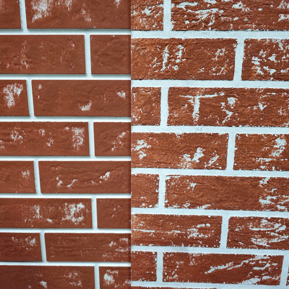 Плита огнеупорная ОгнеупорOff декор красный кирпич 1200х800х10 мм 3700