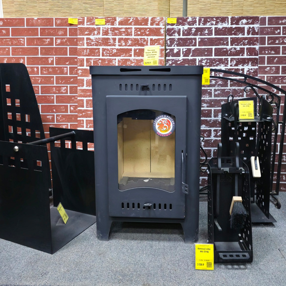 Оптима печь-камин до 150м3 изразцовая барокко коричневая 56992