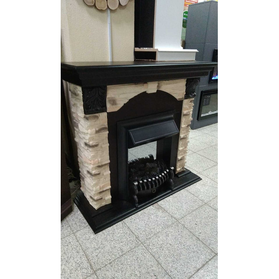 Электрокамин Dublin Lux AO с очагом Fobos Lux BL RC S 41820