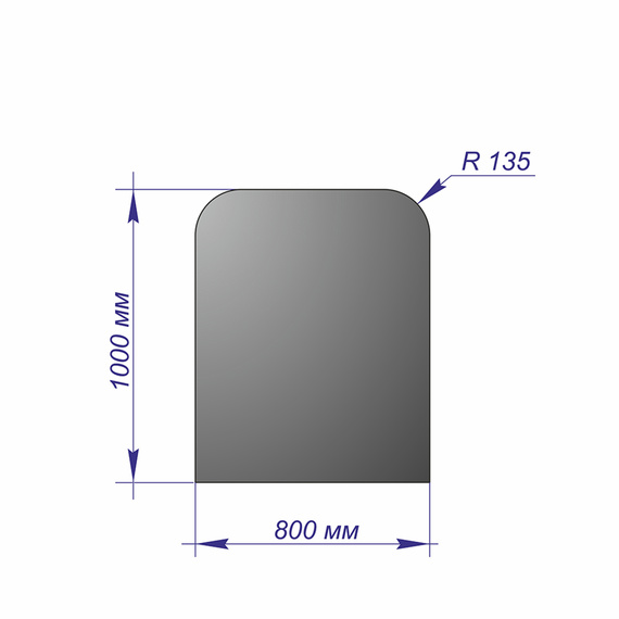 Лист напольный Антрацит 1000*800*1,5 R135 5630