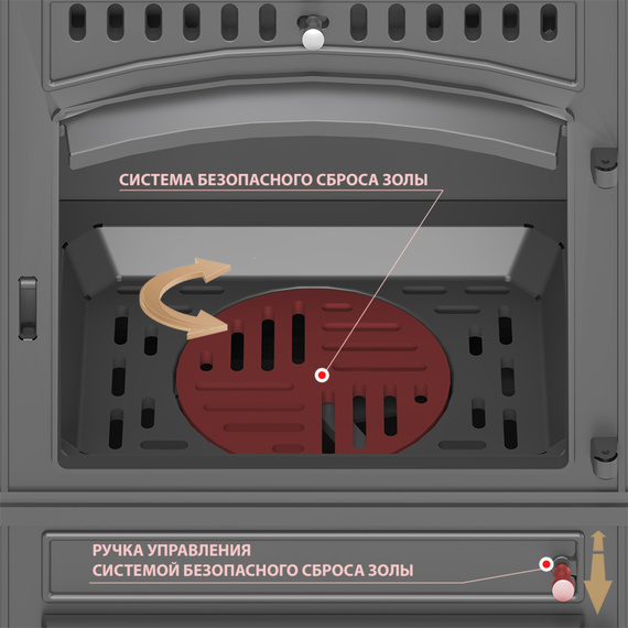 Везувий LV-12PS печь-камин чугунный до 240 м3 антрацит 72990