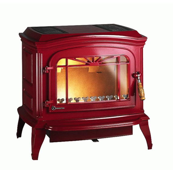 Bradford печь камин чугунный красный