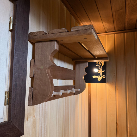 Полка-вешалка "Добрая баня" Термо 5 крючков