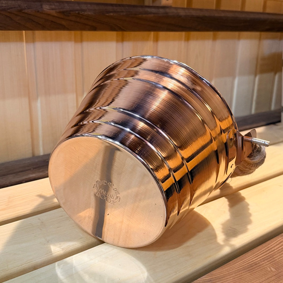 Ушат медный 3 л ручка-канат