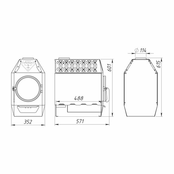 Stoker Termo 100 печь отопительная до 100м3