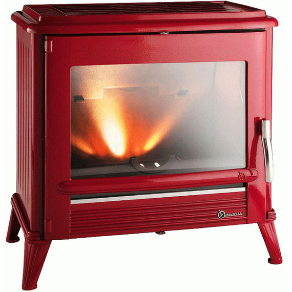 Modena печь камин чугунный красный