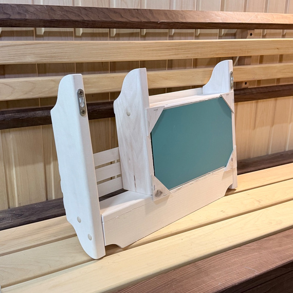 Полка-вешалка "Комфорт №3" с зеркалом, липа