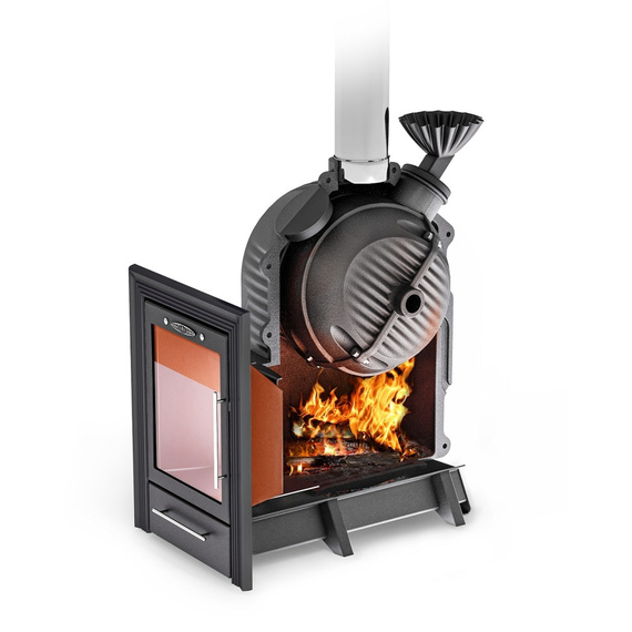 Чёрная жемчужина Люмина Плюс Cast печь для бани чугунная с каменкой из чугуна