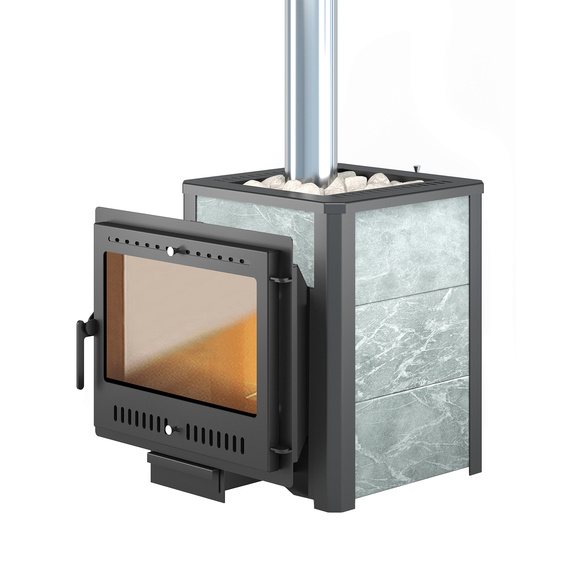 Легенда 16 Панорама "М" печь банная чугунная в облицовке Талькохлорит 68990