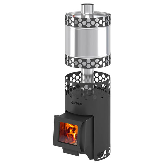 Пчёлка стекло с встроенным баком для воды печь для бани 22890