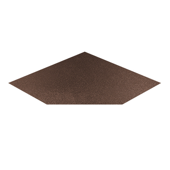 Лист напольный угловой Медь 1100*1100*1,5 5750