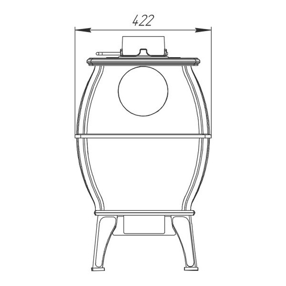 Бахта II печь чугунная отопительная до 180м3 чёрная 54900