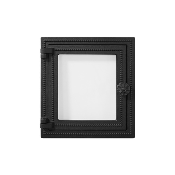 Дверка печная со стеклом ДТ-4С Антрацит (Т) 280х250 мм 