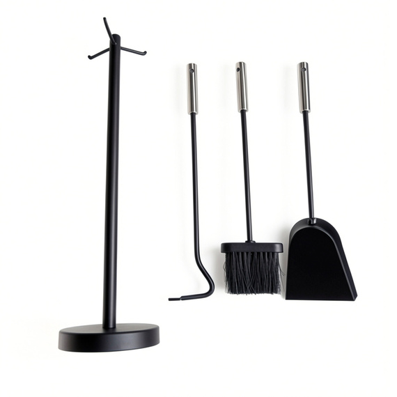 Каминный набор Эверест K239-XB никель/черный № 5