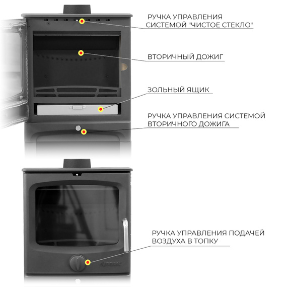 Эверест W8M печь-камин до 160 м3 № 4