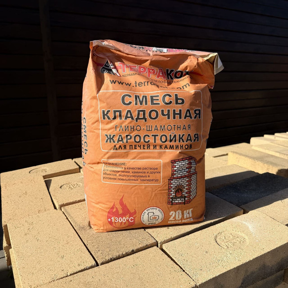 Смесь кладочная глино-шамотная жаростойкая, 20 кг 
