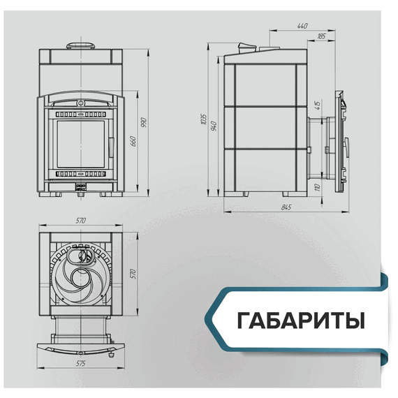 Атмосфера XL в облицовке Талькохлорит печь для бани чугунная № 5