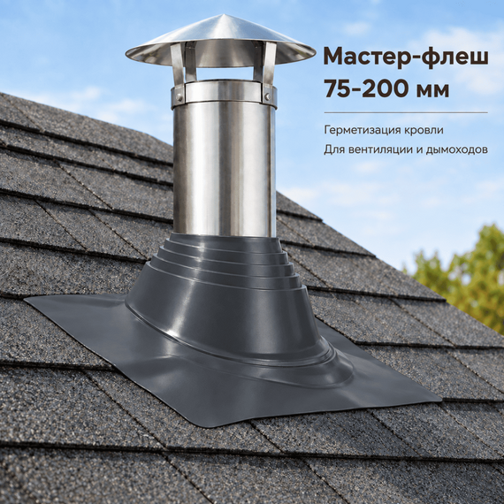 Мастер-флеш №17 угловой 75-200 мм графит, площадка 450х450 мм 