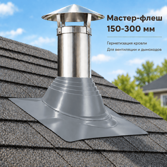 Мастер-флеш №6 угловой 150-300 мм серебро, площадка 720х600 мм 