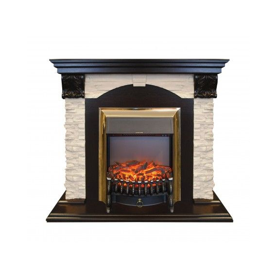 Электрокамин Dublin Lux AO с очагом Fobos Lux BR S 47230
