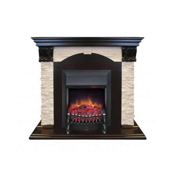 Электрокамин Dublin Lux AO с очагом Fobos Lux BL S 47230