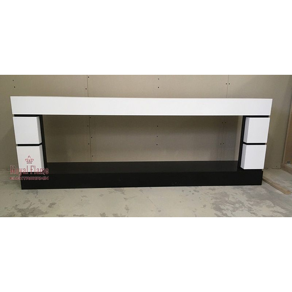 Линейный очаг Modern 60 LED в обрамлении Modern 60 белый с черным 109980