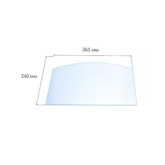 Стекло для каминной дверки Везувий 230 Арка (0,240х0,365) 4170
