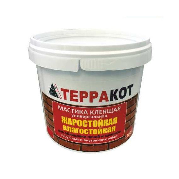 Мастика жаростойкая клеящая Терракот 1,5 кг 184
