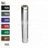 Сэндвич Ferrum 1м AISI 430/нерж. 0,8 мм + оц. сталь RAL, Диаметр элемента: 115 , Цвет: Чёрный